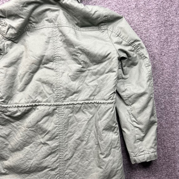 Gap Parka Womens Medium Olive Green Sherpa Faux Fur Hooded Jacket 704423-01 - Picture 15 of 16